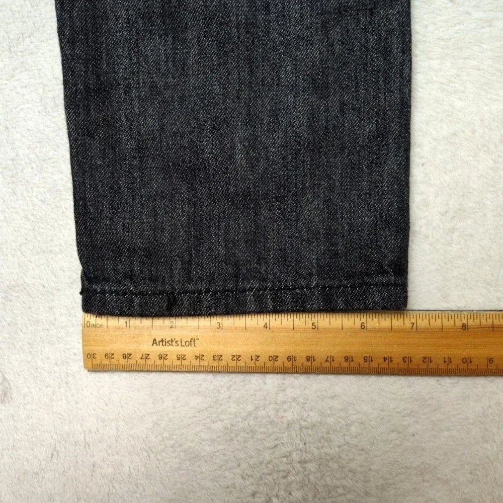 Levis 501 Jeans Mens 28x30 Black Straight Dark Wash Classic Fit Cotton Stretch